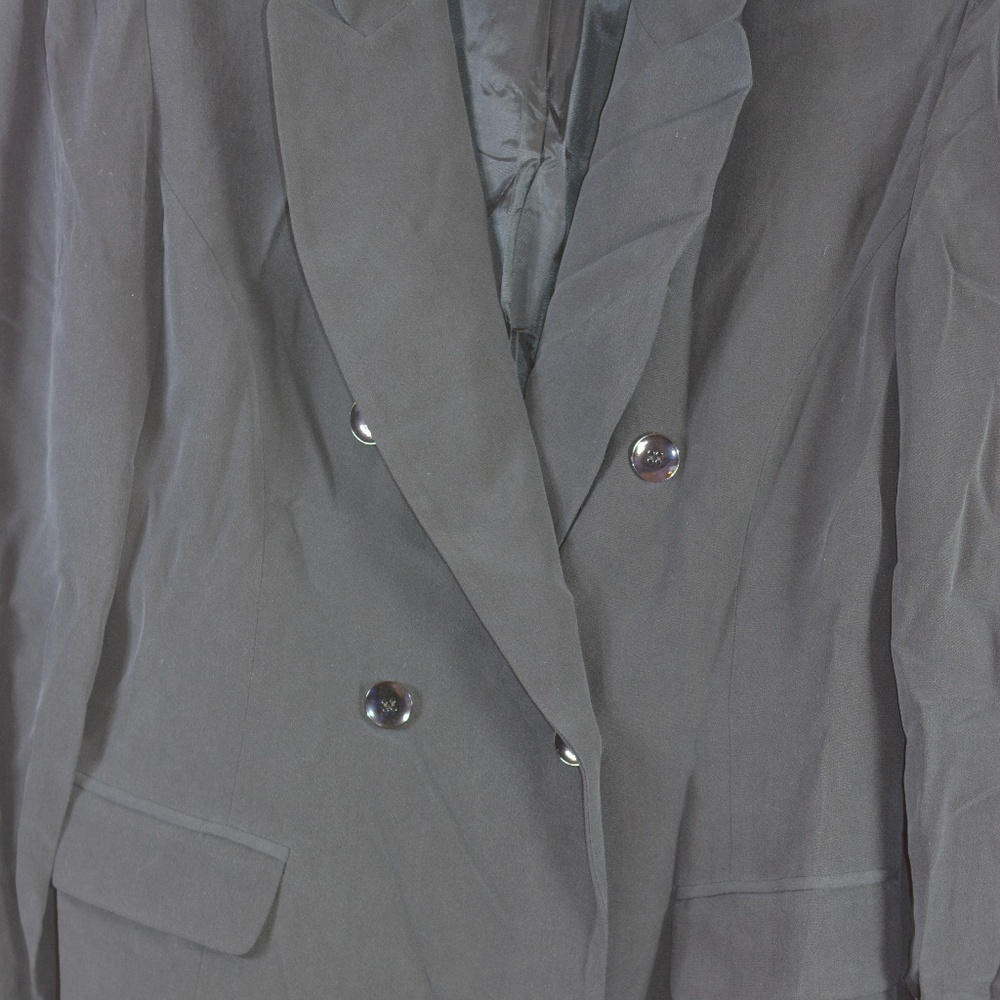 100% SILK Double Breasted Pant Suit Sz 14 Jones New York